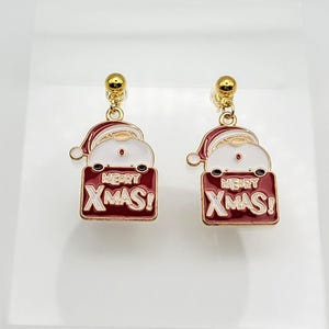 Christmas Santa Earrings, Collection, Women&#39;s Holiday Fashion Dangle