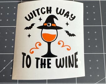 Pegatina de vino de Halloween