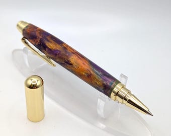 Bolígrafo rollerball - Mardi Gras - Tapa dorada