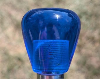 Pomo de cambio - Azul zafiro translúcido - Rosca universal (LEER DESCRIPCIÓN)