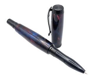 Bolígrafo roller - Diamondcast Nebula - Tapa giratoria cromada negra