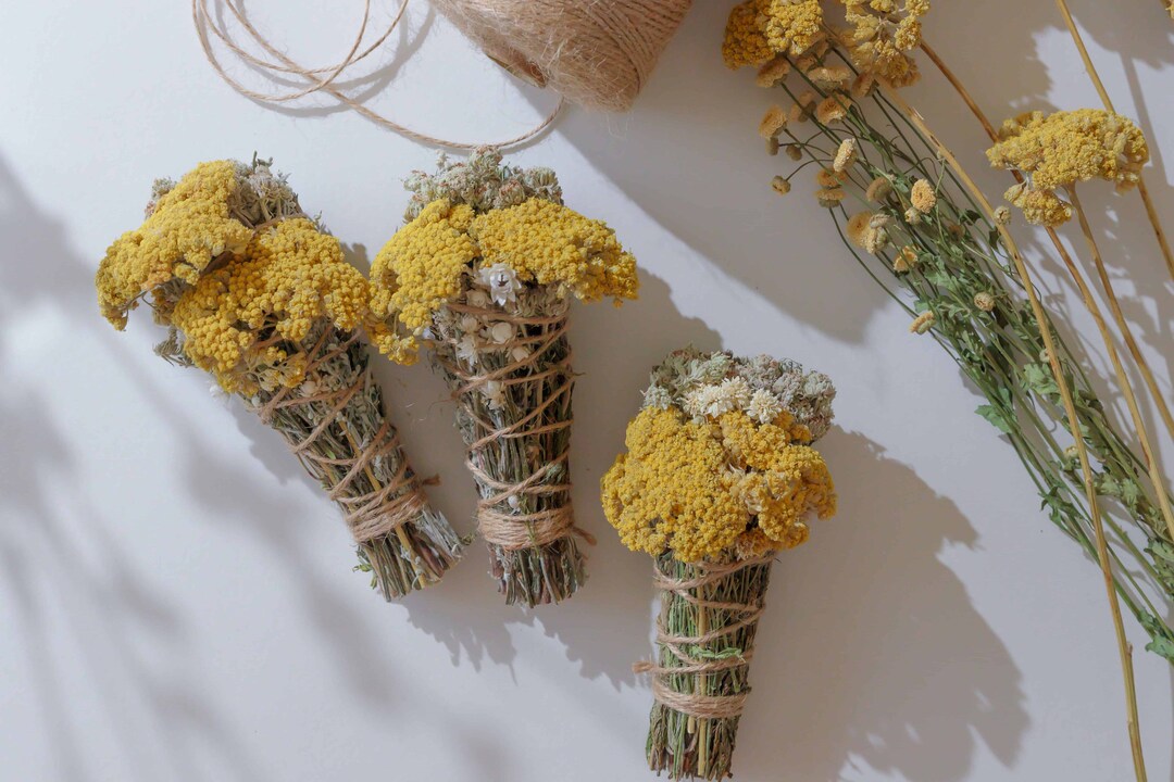 Fall Harvest Smudge Stick White Sage Alternative Smudge With Golden
