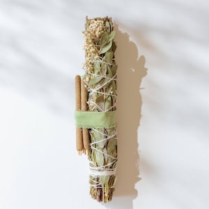 Large Cedar Eucalyptus Smudging Stick with Palo Santo Incense Wisdom and Purification