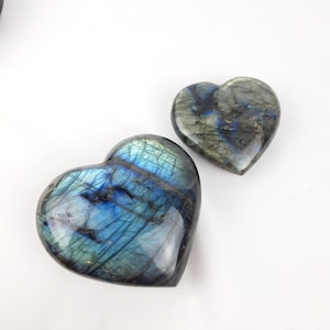 Heart Shape in Labradorite, protection against negative energies