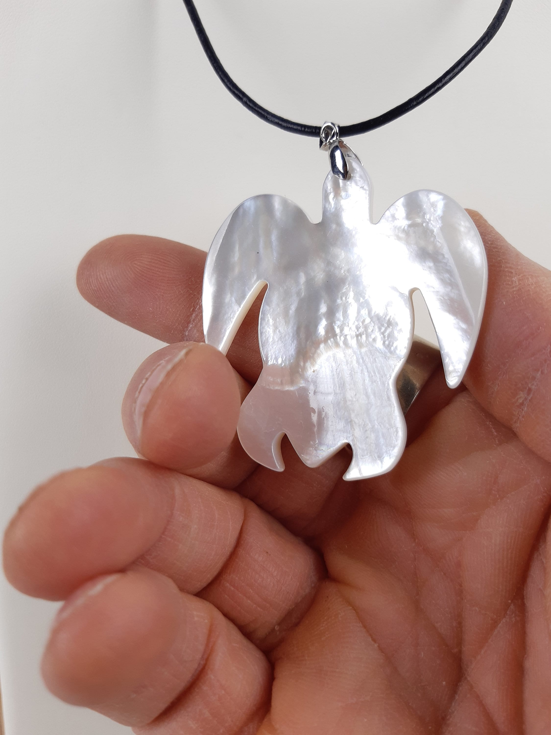 Pendentif Tortue En Argent Massif Sur Cordon Cuir Ciré - Symbole De Longévité - Neuf Sans Emballage