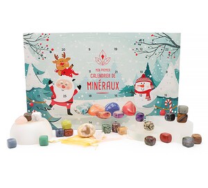 Calendrier De L'avent Mural Noël Blanc - 24 Poches 11x11 Cm - Décoration Compte à Rebours Merry Christmas - 50x100 Cm