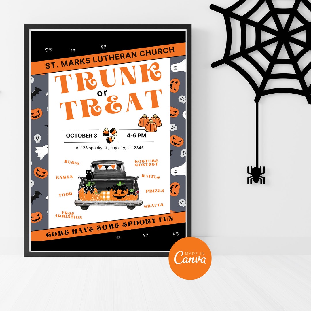 Printable Halloween Trunk or Treat Invitation Template Etsy UK