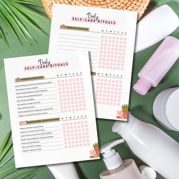 Self Care Journal, Printable Self Care Checklist, Self Care Trackers, Self Care Kit, Self Care Workbook, Self Care Planner,  Habit Tracker