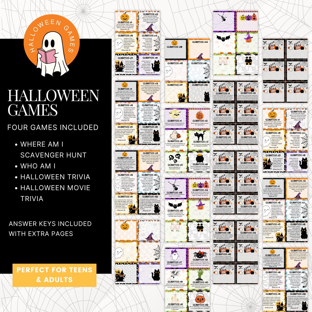 Printable Halloween Scavenger Hunt Outdoor and Indoor - Etsy