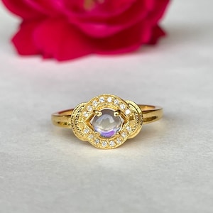 Natural moonstone promise ring, sterling silver, designer ring, gold ring, dainty ring, gift for her, June birthstone jewelry, one of a kind