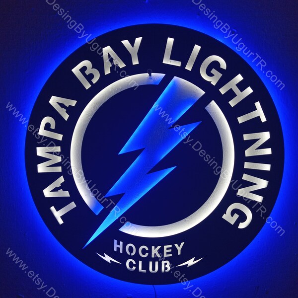 Tampa Bay Lightning, Sing Led metal , Led metal sign, Wall decor, wall sign, Tampa Led,  tampa Bay Steel