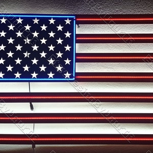 13+ Lighted American Flag