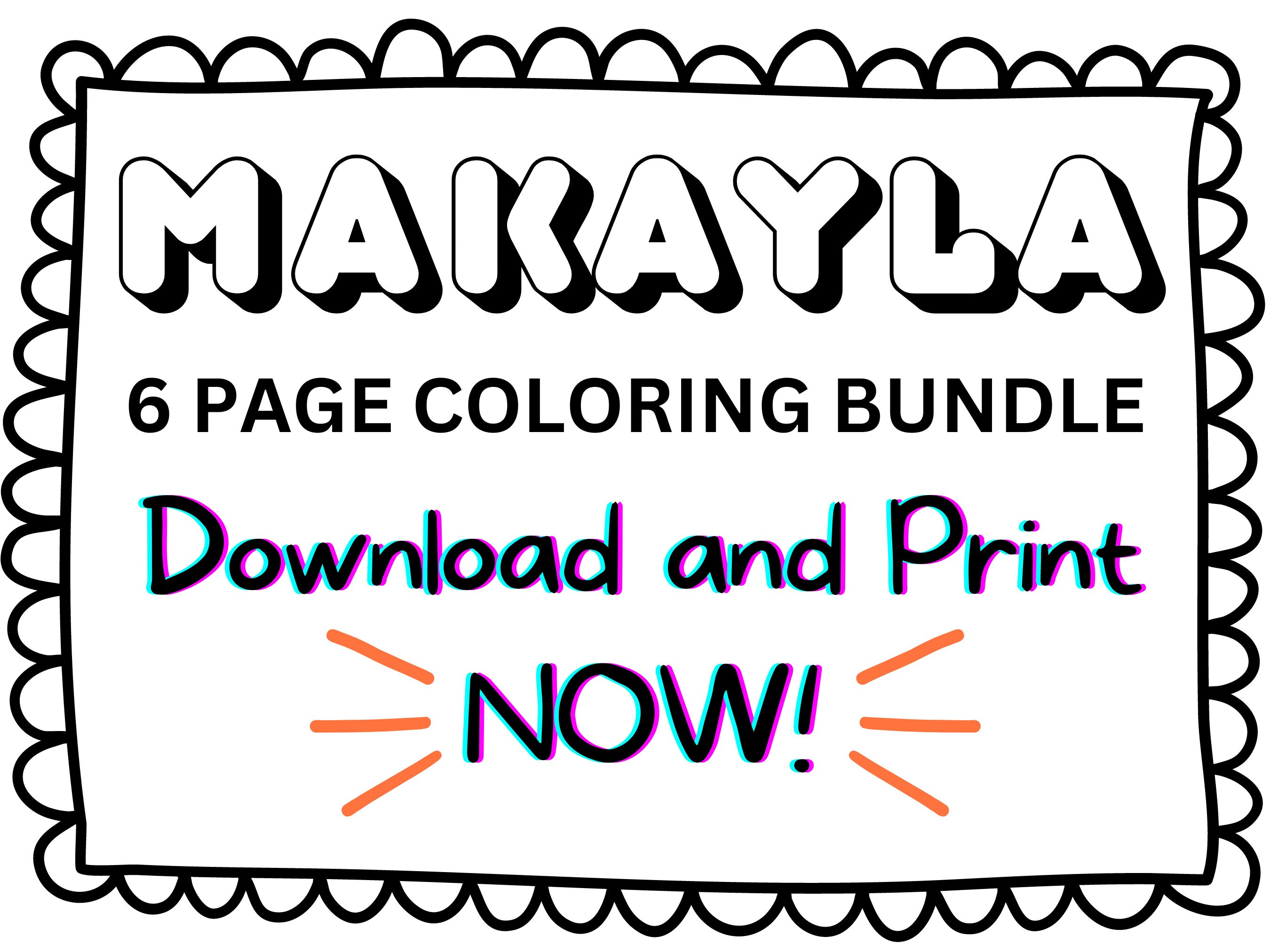 the name makayla coloring pages