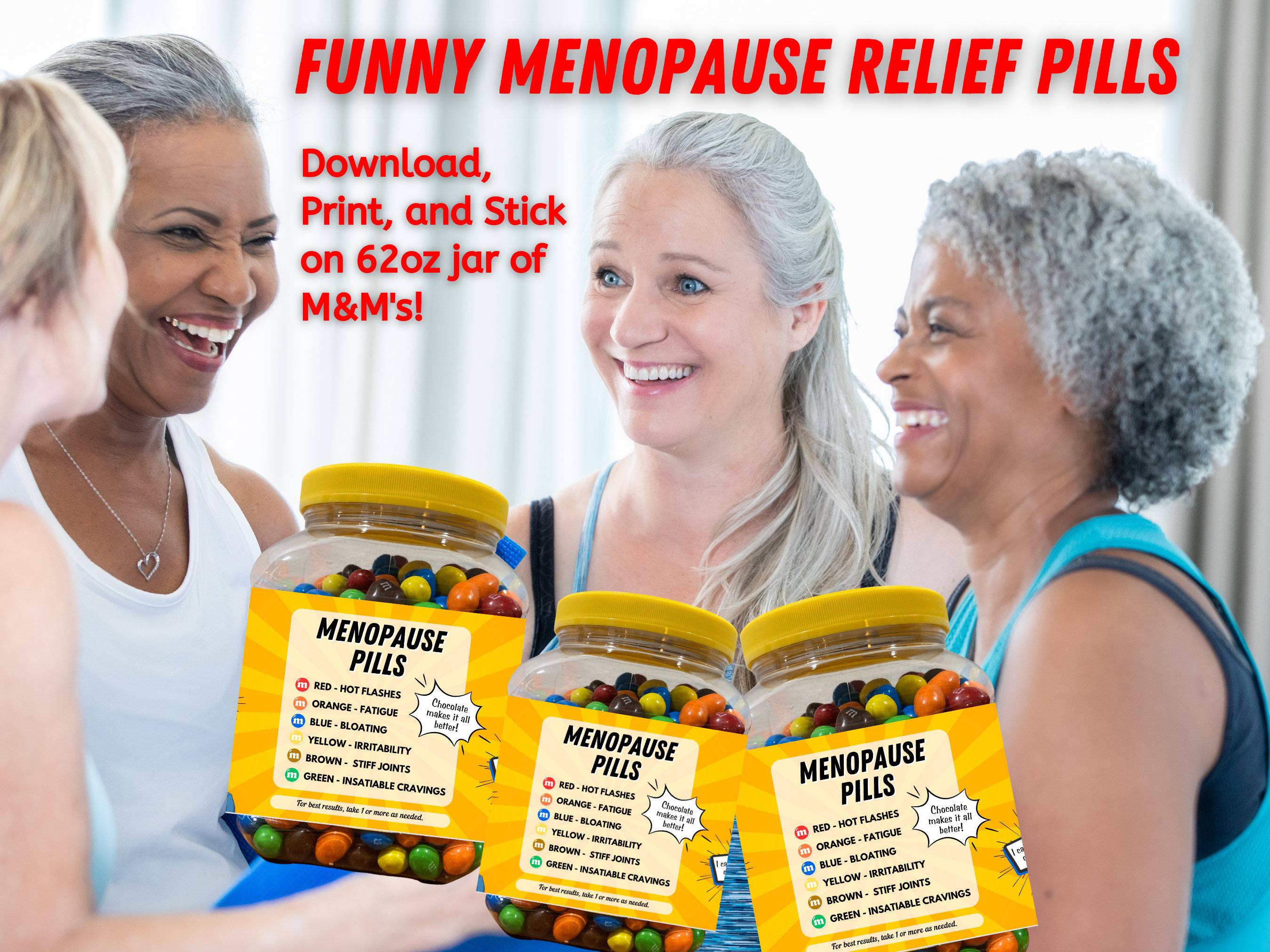 Menopause Pills Label Girls Night Funny Gag Gift Menopause Support