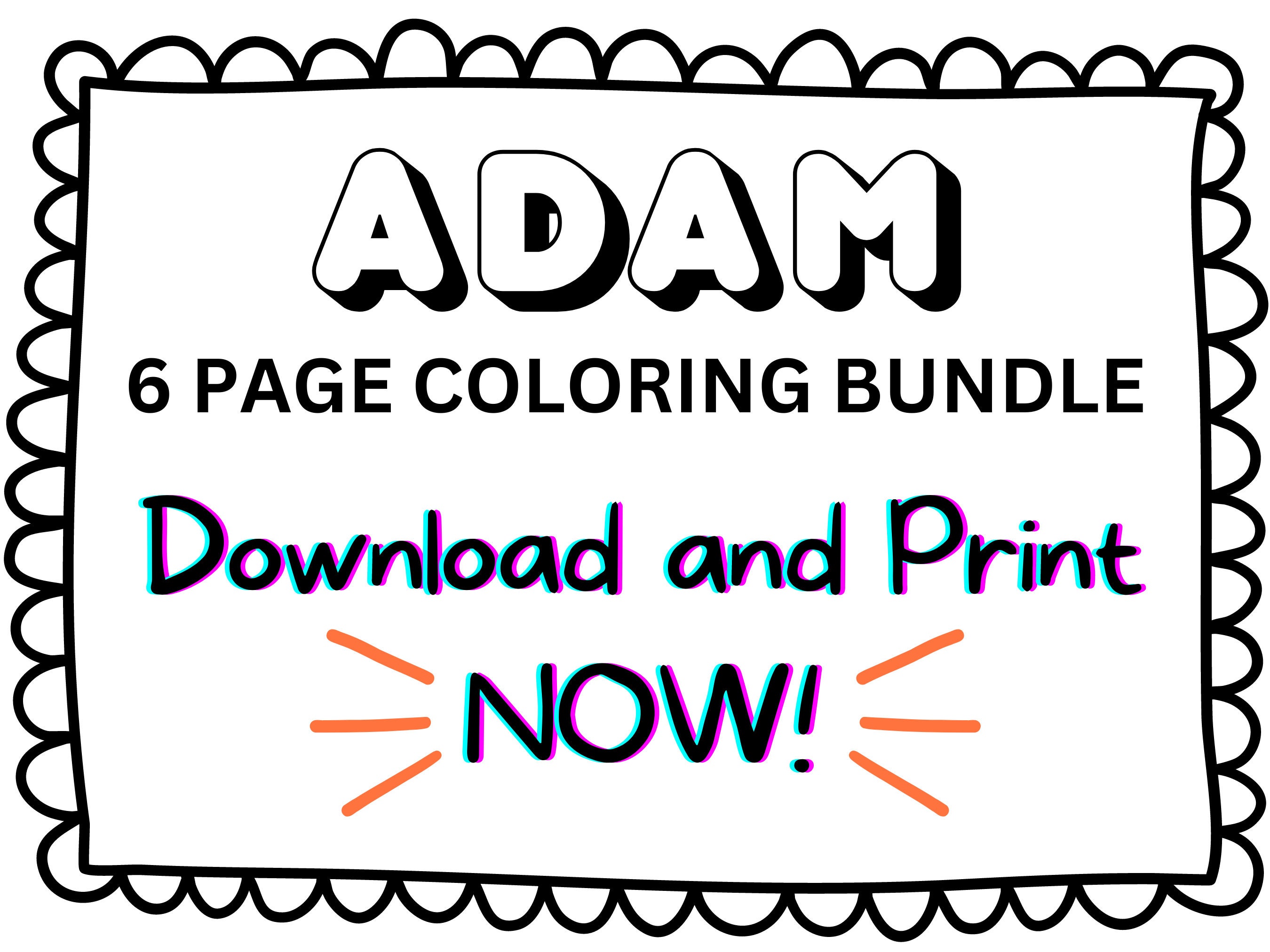 Adam Coloring Pages