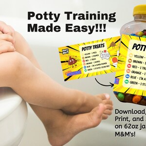 Toilet Training Treat Jar | Potty Training Rewards | Potty Treats | Printable Label | Instant ...