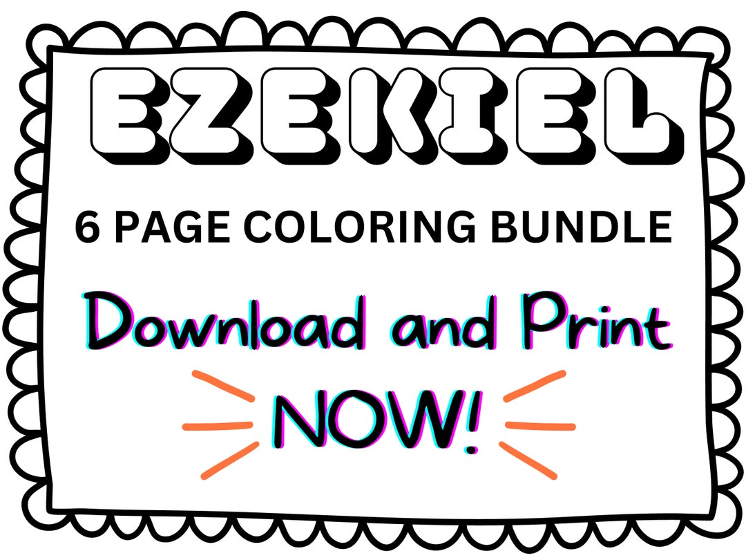 Ezekiel Coloring Page Printable Name Coloring Page, Custom Coloring