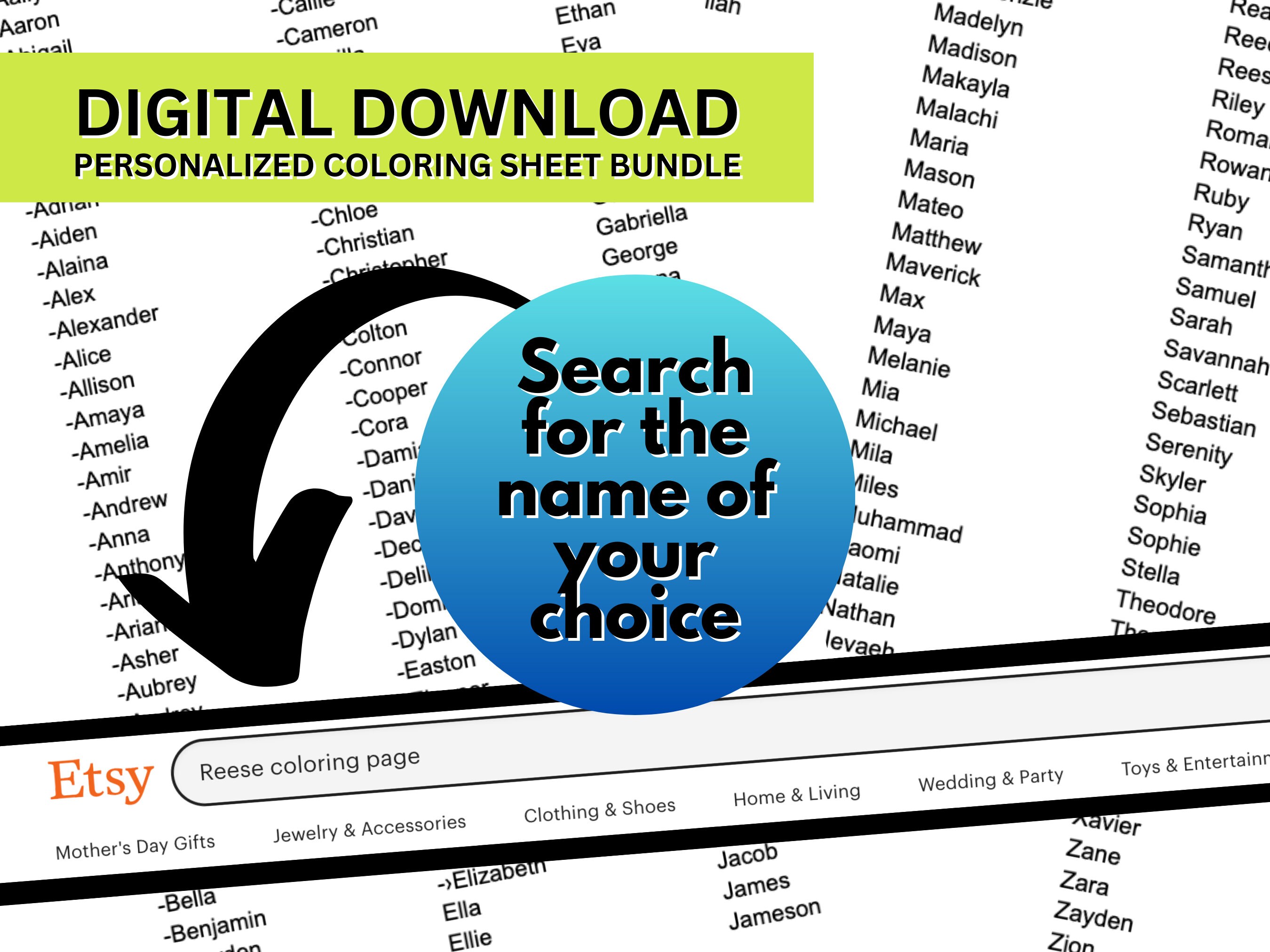 Coloring Name Pages Kids Name Sheets Coloring Bundle - Etsy