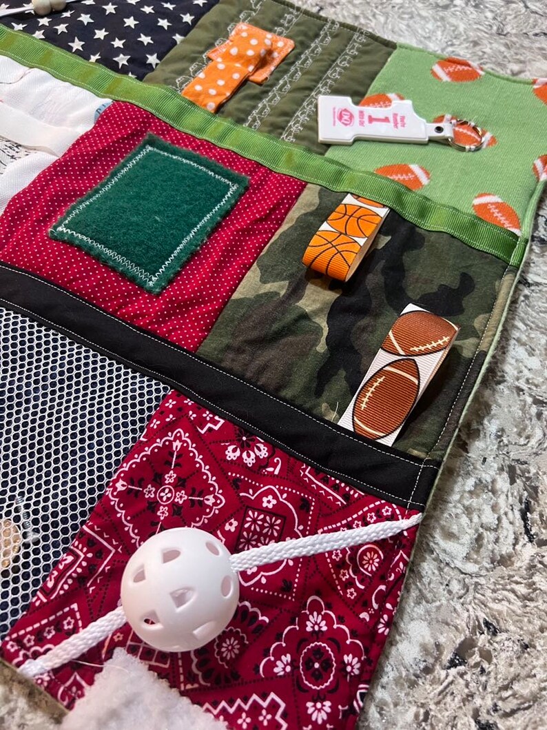 Deer & Football Fidget Blanket / Fidget Quilt / Sensory Etsy