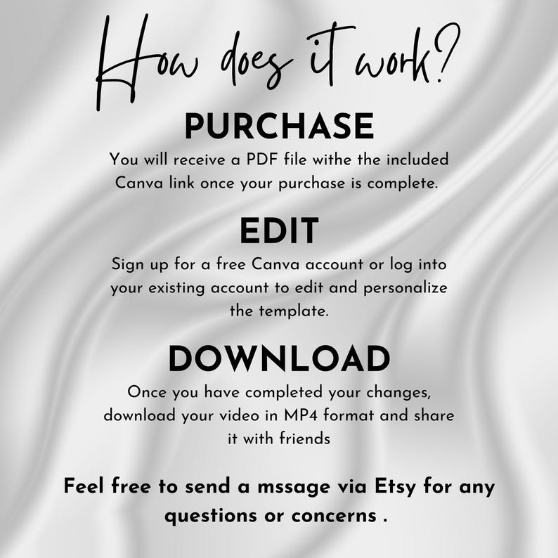 Black and White Video Wedding Invite Template Editable Animated Wedding Invitation RSVP Save The Date Template Digital Canva Video Template image 4