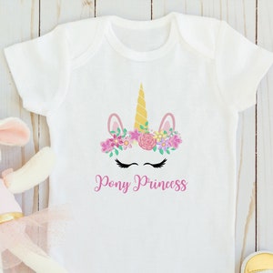Pony Princess Baby Toddler Short Sleeve Onesie