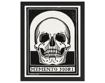 Memento Mori Skull Póster enmarcado