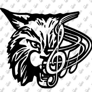 SVG PDF PNG, Bobcat, Bobcats, Bobcats Band, Bobcats Choir, Bobcats Music, Bobcats Marching Band