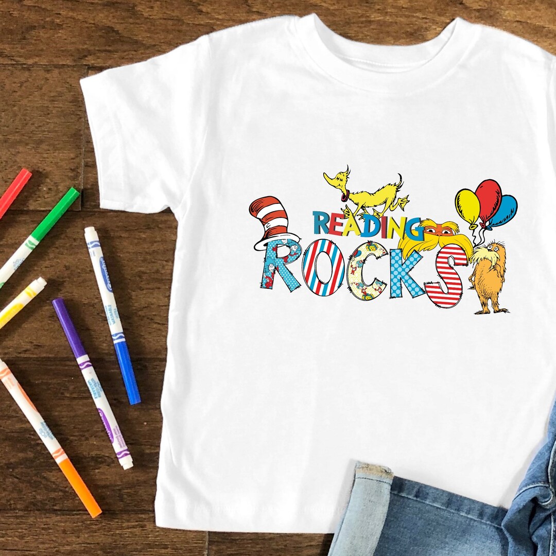 Dr. Seuss Reading Rocks /HTV Trasnfer/print Htv/iron Etsy