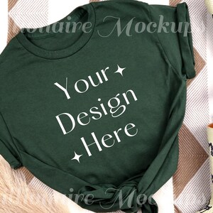 T-shirt Mockup, Gildan 5000 Mockup, Forest Green Mockup, Gildan Shirt Mockup, Fall Style Mockup, Gildan Green, Holiday Shirt Mockups