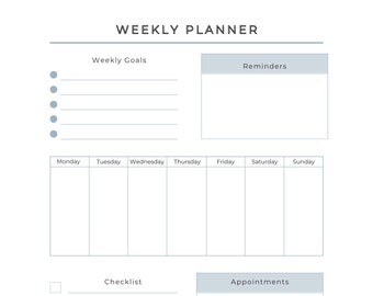 Daily Planner - To Do List Printable, Instant Download, Minimal Productivity Planner, Daily Planner, Daily Schedule, Printable Planner