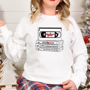 Christmas Movie VHS Sweatshirt, Christmas Sweater, Christmas Crewneck, Christmas Sweatshirt, Holiday Sweaters for Women