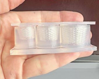 Molde de silicona para cesta tejida en miniatura - Molde transparente de 2 piezas