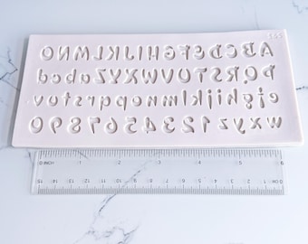 Molde de silicona con letras del alfabeto en miniatura - Molde apto para alimentos