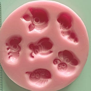 Bugs - Caterpillar, Bee, lady bug - Silicone Mold - For crafting, clay and resin use.
