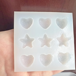 Miniature Hearts & Stars Candy Silicone Mold