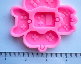 Molde de silicona para control de juegos en miniatura: ideal para fondant, velas, resina o arcilla.