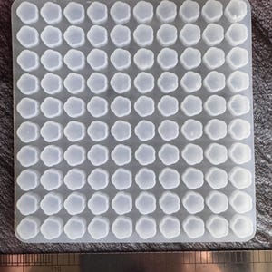 Mini Clear Silicone Molds, Round, Square, Heart, Cloud Shapes