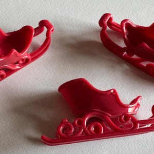 Miniature Santa Sleigh - Dollhouse Santa Sleigh - Mini Sleigh