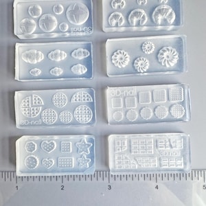Miniatyrmatvaror i genomskinlig silikonform - 8 alternativ