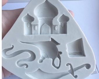 Mini Genie Decoration Silicone Mold - Magic Lamp, Palace