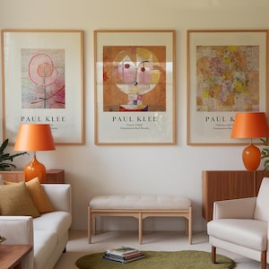 Paul Klee Wall Art Print Set of 3, Modern Abstract Wall Art, Exhibition Posters, Eclectic Prints, Aesthetic Wall Prints, Paul Klee Poster