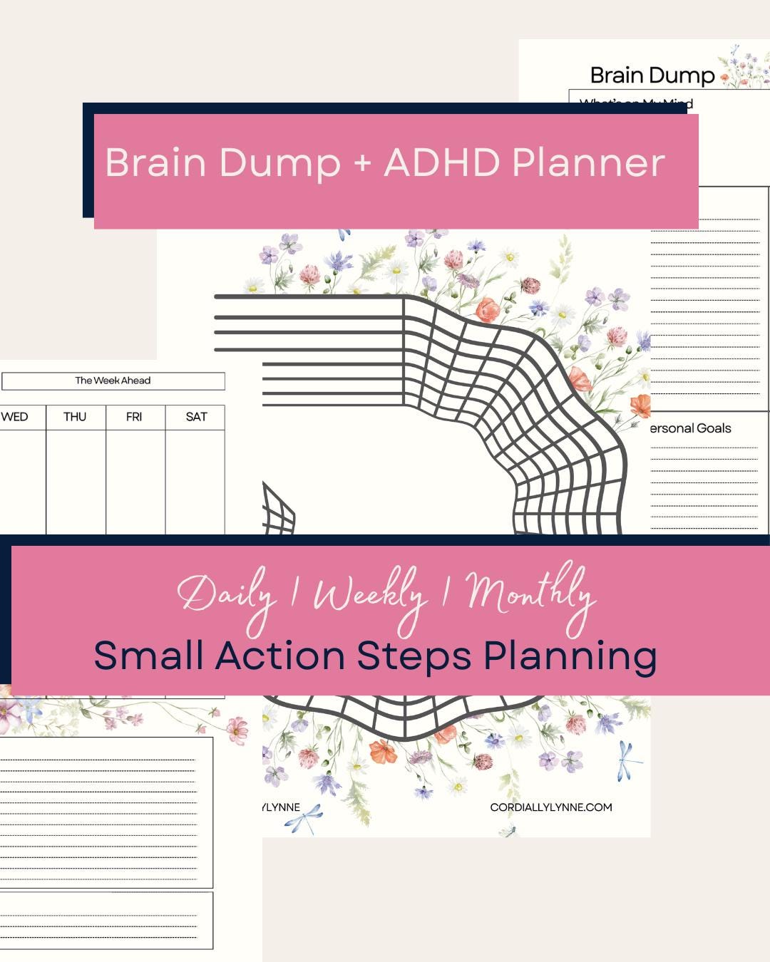 Photo inspiration: Adhd Mom Clarity Planner Guided Brain Dump Unique Habit Tracker Photo Inspiration