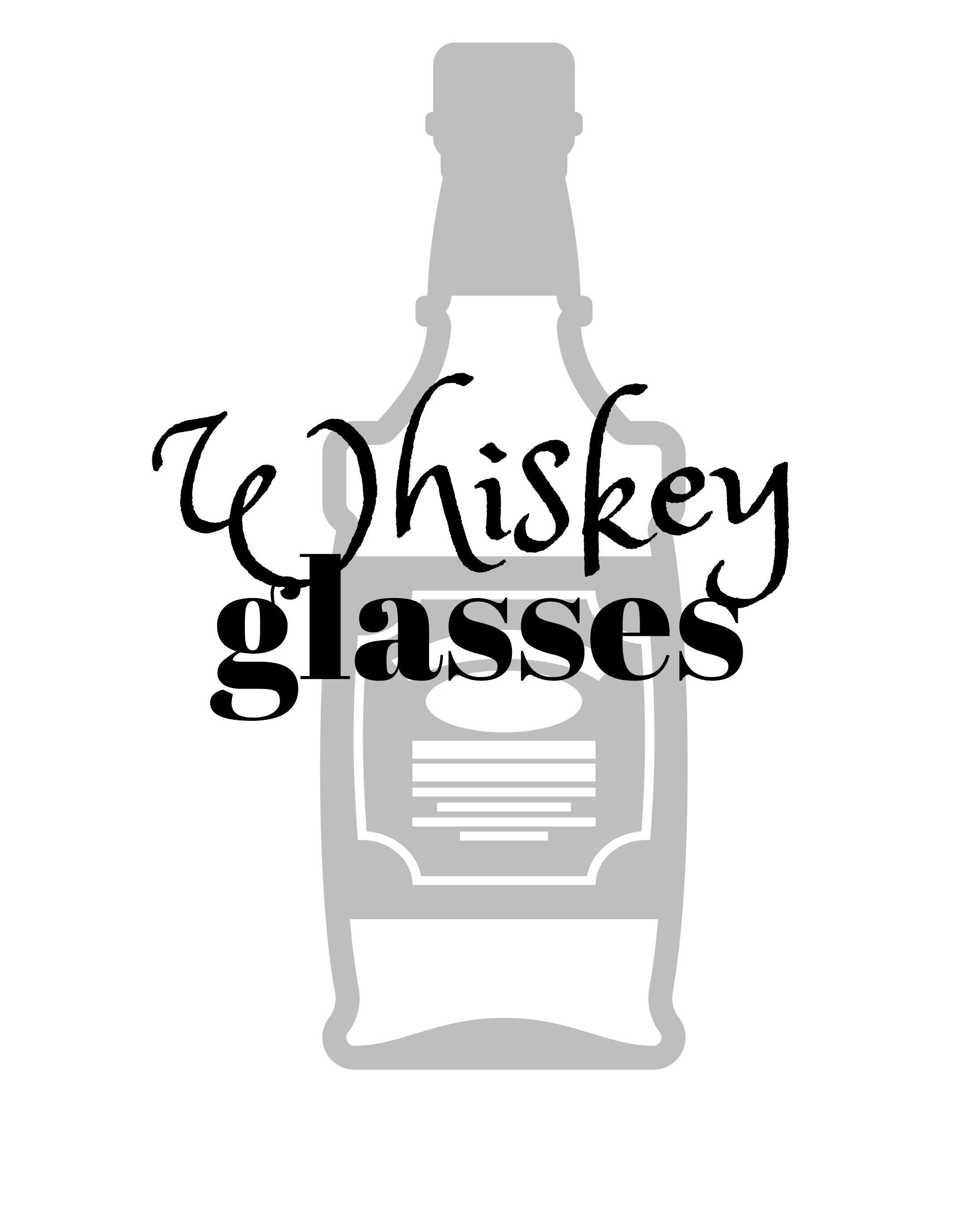 Whiskey Glasses SVG Etsy