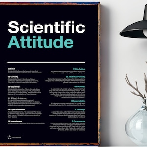 Scientific attitudes Printable Wall Art Poster ISO & US sizes Digital PDF.