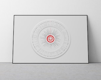 Golden Ratio Art Print, Fibonacci Sequence Design (Digital Download)
