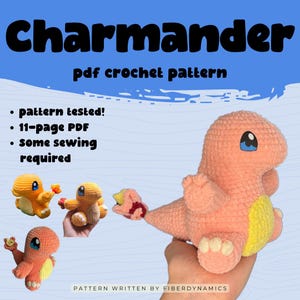 Charmander Crochet Plushie Pattern: Intermediate Level (PDF)