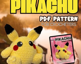 Pikachu Plushie Crochet Pattern: Intermediate Level (PDF Pattern)