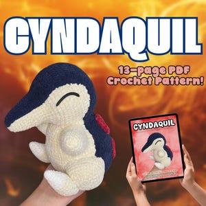 Cyndaquil Crochet Pattern PDF, advanced pattern, downloadable pdf crochet pattern, written in US terminology