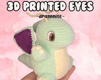 Dragonite Plastic Eyes, 3D printed, crochet plushie or other crafts, Glue on eyes