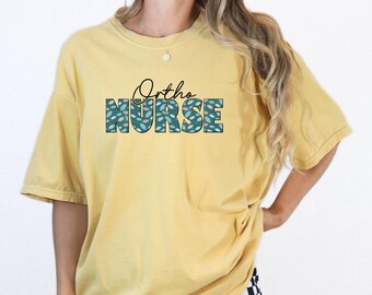 Ortho Nurse T-Shirt: Floral Lettering, RN Gift